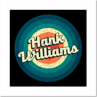 Graphic Hank Name Retro Vintage Circle Posters and Art